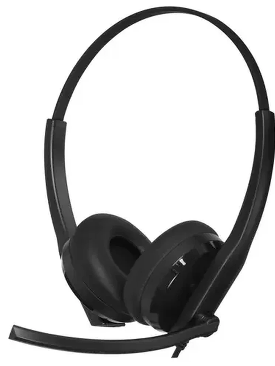Наушники DEXP DH-X06 [накладные, закрытые, 20–20000 Гц, микр., рег. громкости, каб. 1.8м, USB Type-A, черные]