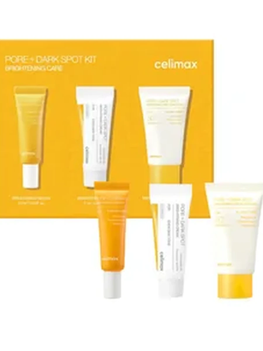 Набор миниатюр для выравнивания тона Celimax Pore+Dark Spot Brightening Kit