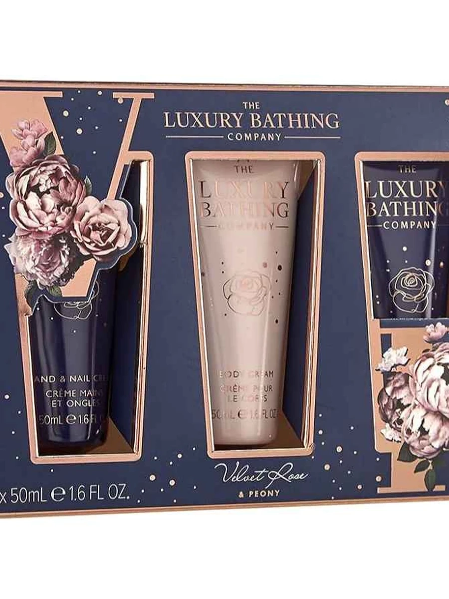 LUXURY BATHING VELVET ROSE&PEONY HAND&NAIL CREAM SET