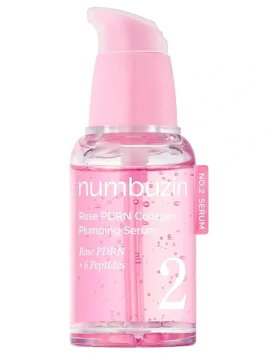 Увлажняющая и восстанавливающая сыворотка Numbuzin Rose PDRN Collagen Plumping Serum 30ml