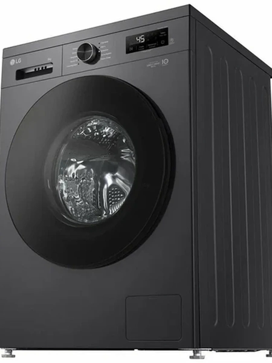 Стиральная машина LG F2Y1WS5J, инверторный мотор с прямым приводом, 6.5 кг, пар, для аллергиков и детской одежды, черный