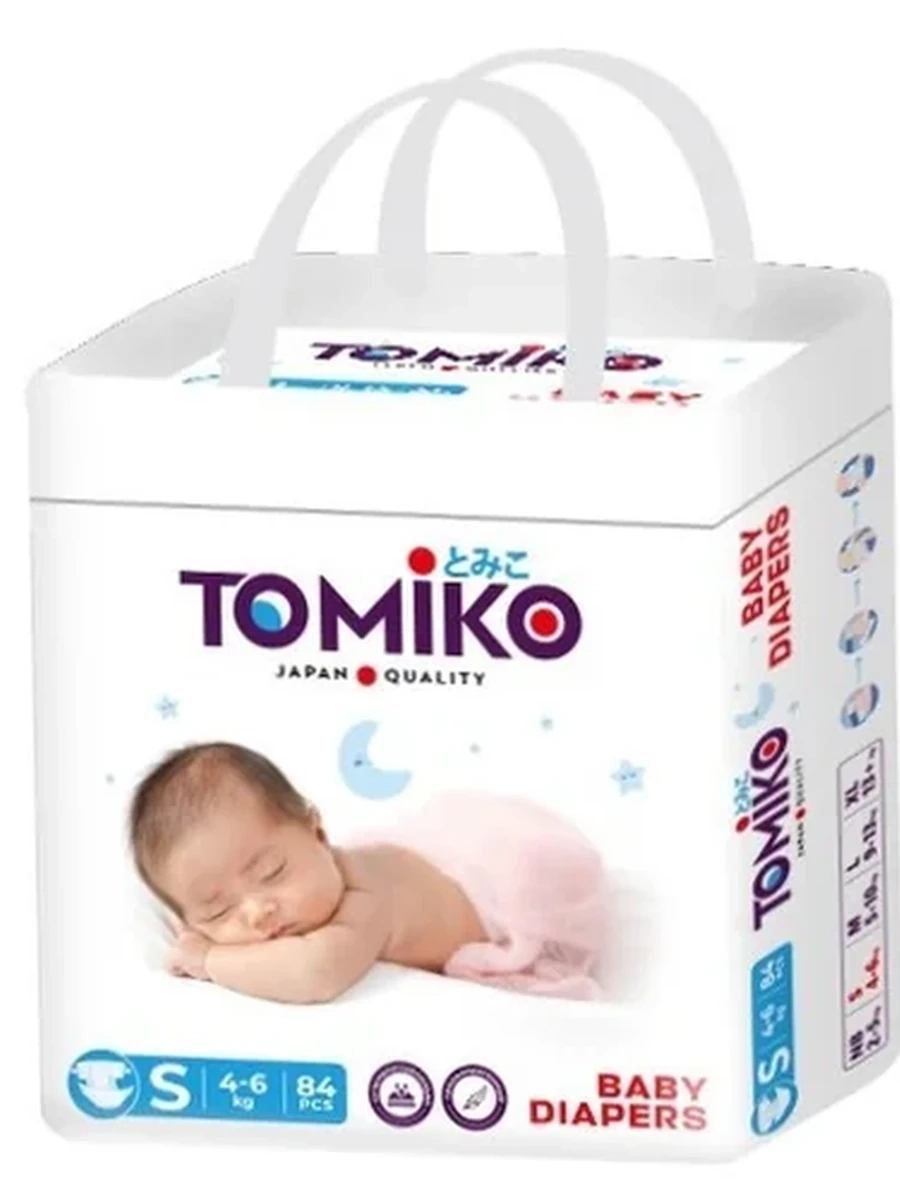 TomiKo Подгузники Premium Soft S (до 6 кг), 84 шт