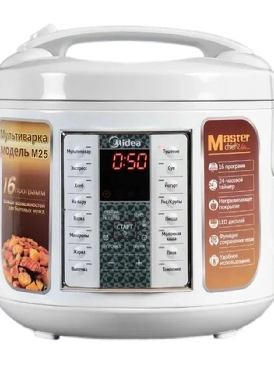 Мультиварка Чаша 5 л, Midea М25