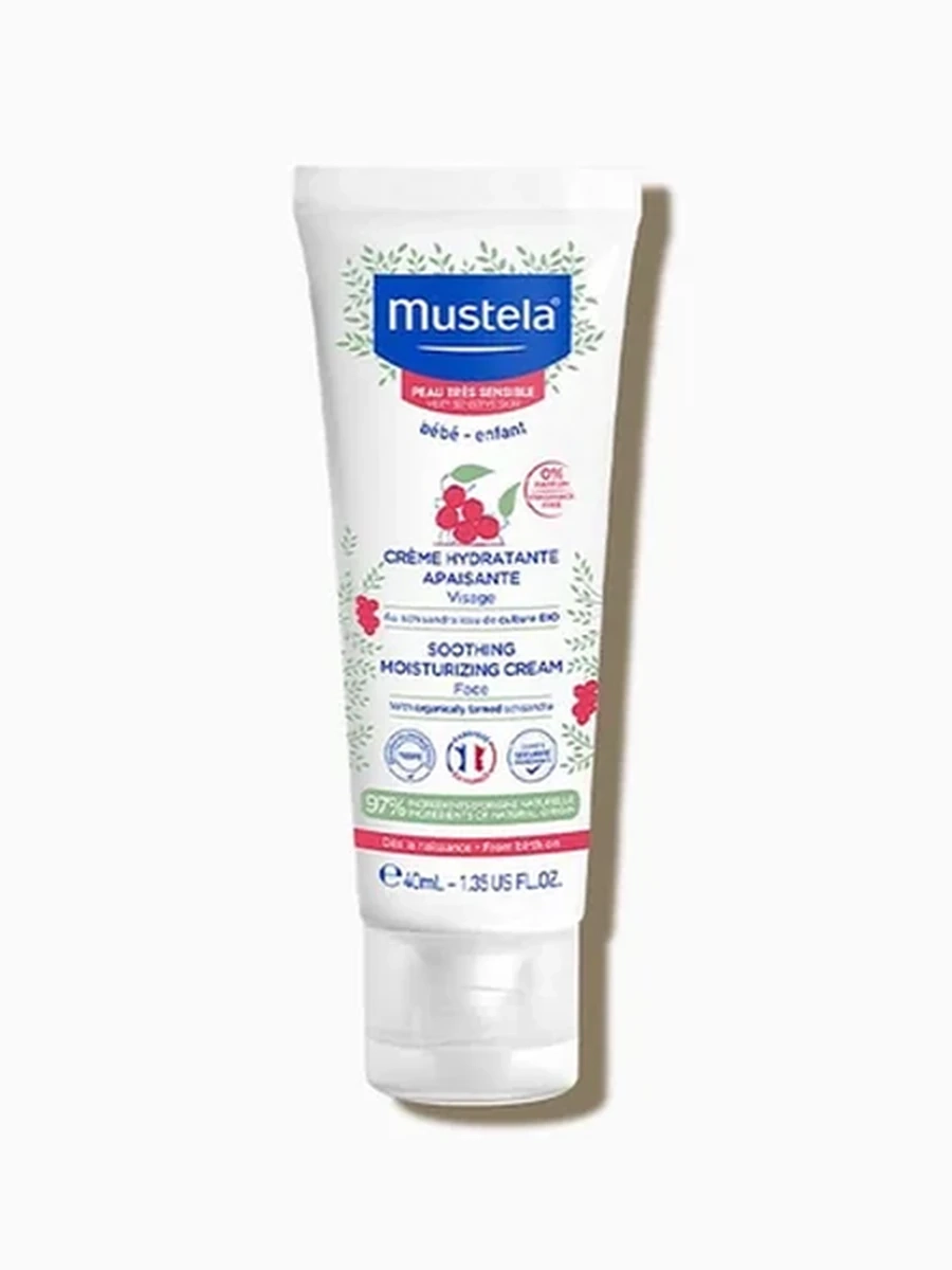 Mustela Крем увлажняющий успокаивающий для лица 40мл