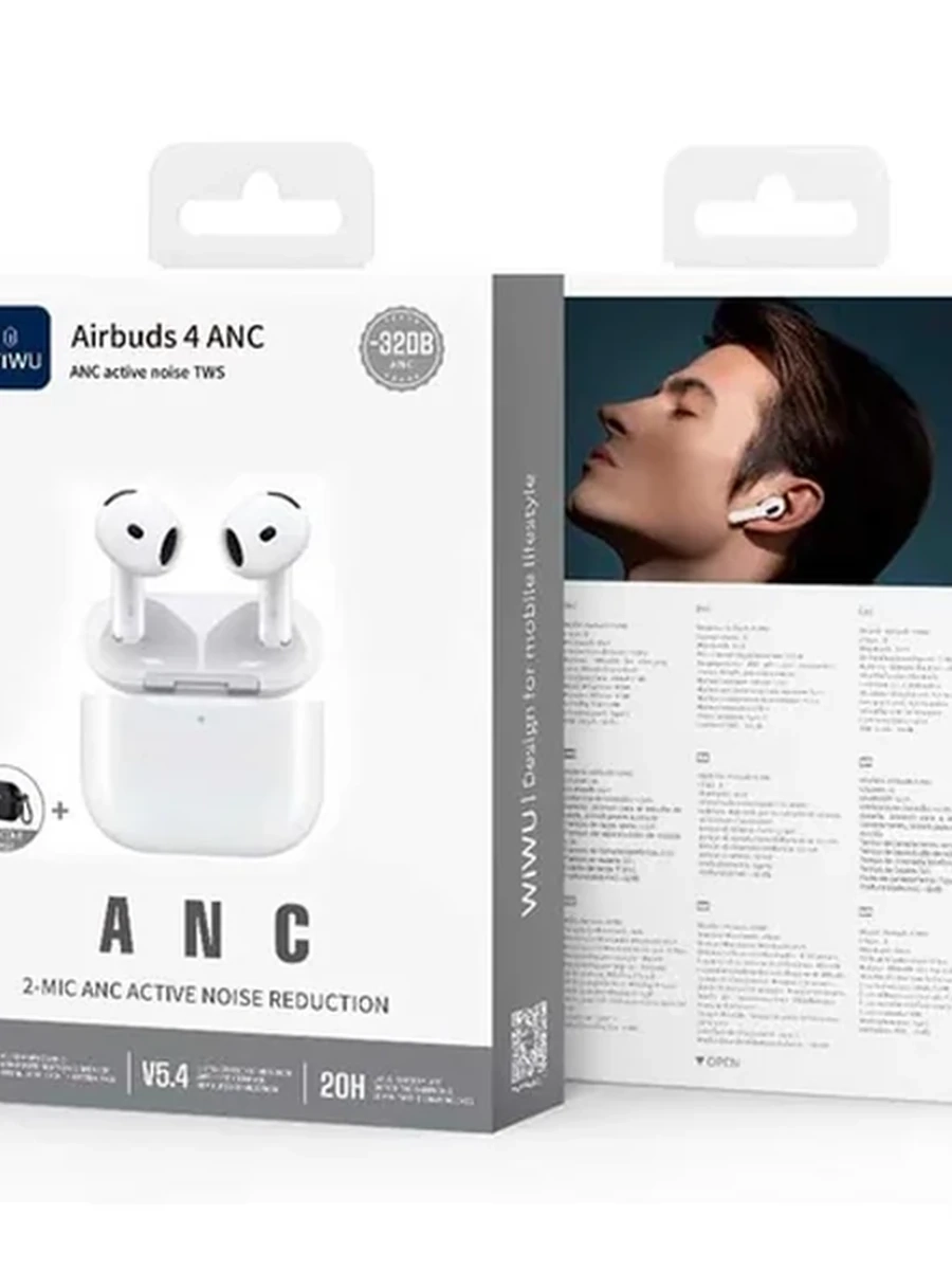 Беспроводные наушники Wiwu Airbuds 4 ANC (4-mic ENC)