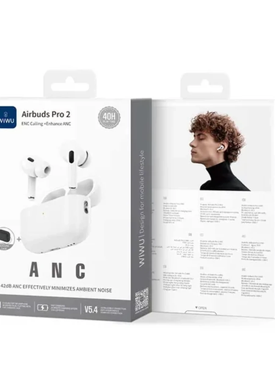 Беспроводные наушники Wiwu Airbuds Pro 2 ANC (4-mic ENC)