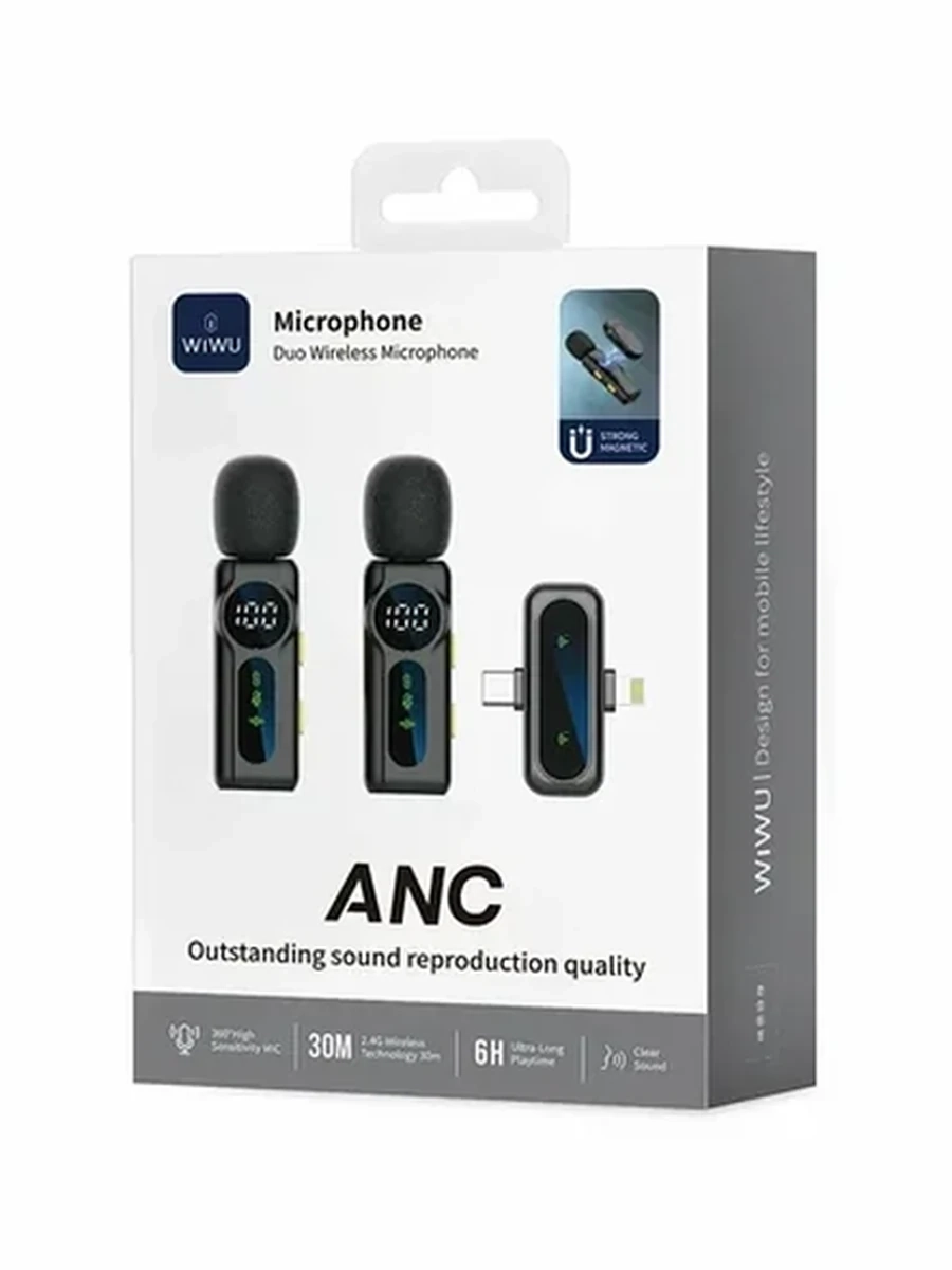 Петличный микрофон Wiwu ANC Microphone Wi-WM007