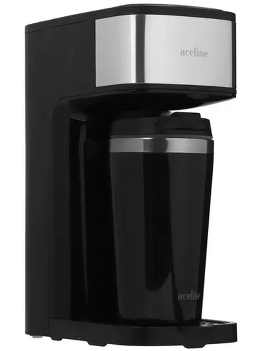 Кофеварка капельная Aceline CM-400 [600 Вт, 400 мл, исп. кофе - молотый, термокружка] Черный