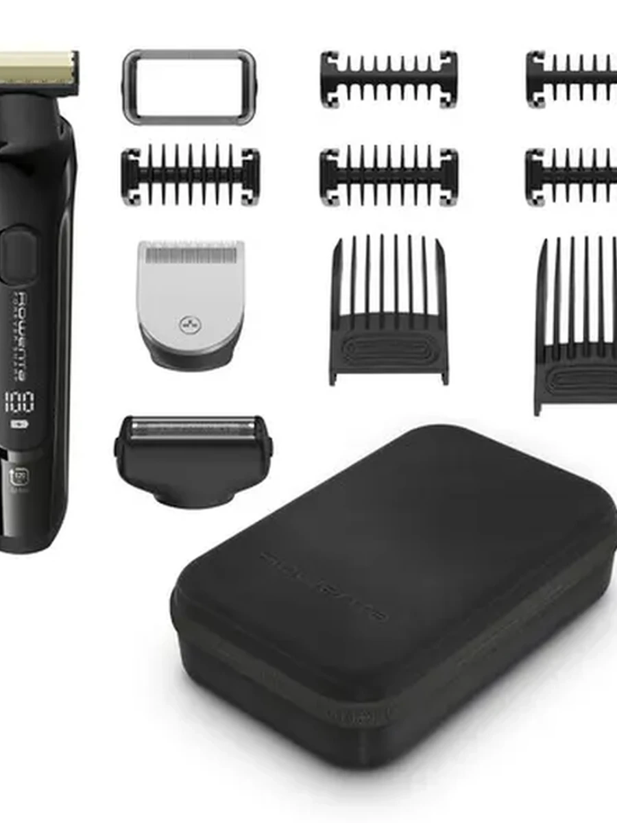 Триммер Rowenta Forever Sharp Ultimate TN6201F4 черный [длина стрижки до 17 мм, установок длины - 18, насадок - 10 шт, питание - от аккумулятора]