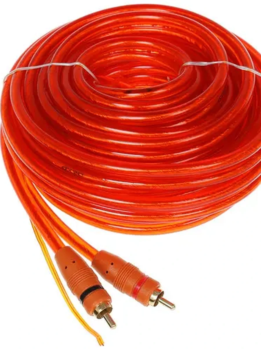 Кабель межблочный DEXP RCA-5M [2 канала, 5м, двойной экран, управляющий провод]