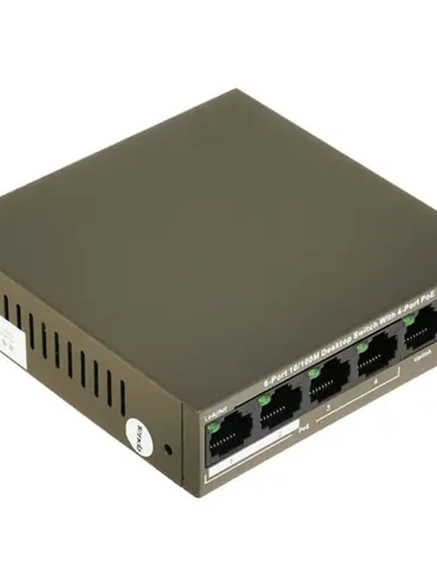 Коммутатор Tenda TEF1106P-4-63W [6xFE, PoE]