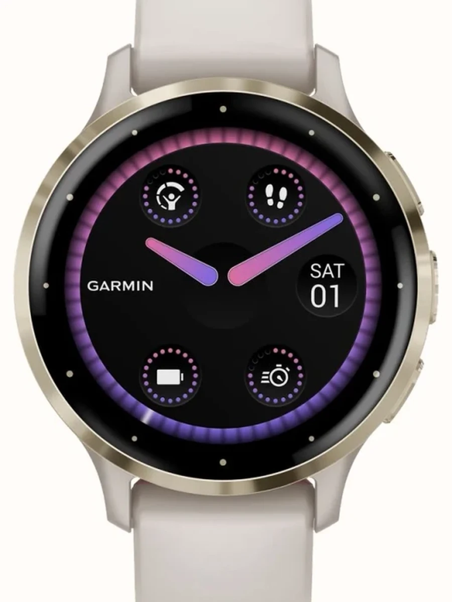 Умные часы Garmin Venu 3S 41mm Soft Gold Stainless Steel Bezel with Ivory Case and Silicone Band