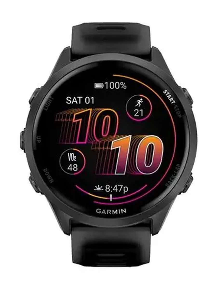 Умные часы Garmin Forerunner 570 - 47mm, Slate Gray Aluminum with Translucent Black/Black Band