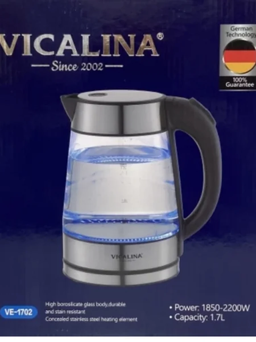 Электрический чайник Vicalina-1702, стеклянный