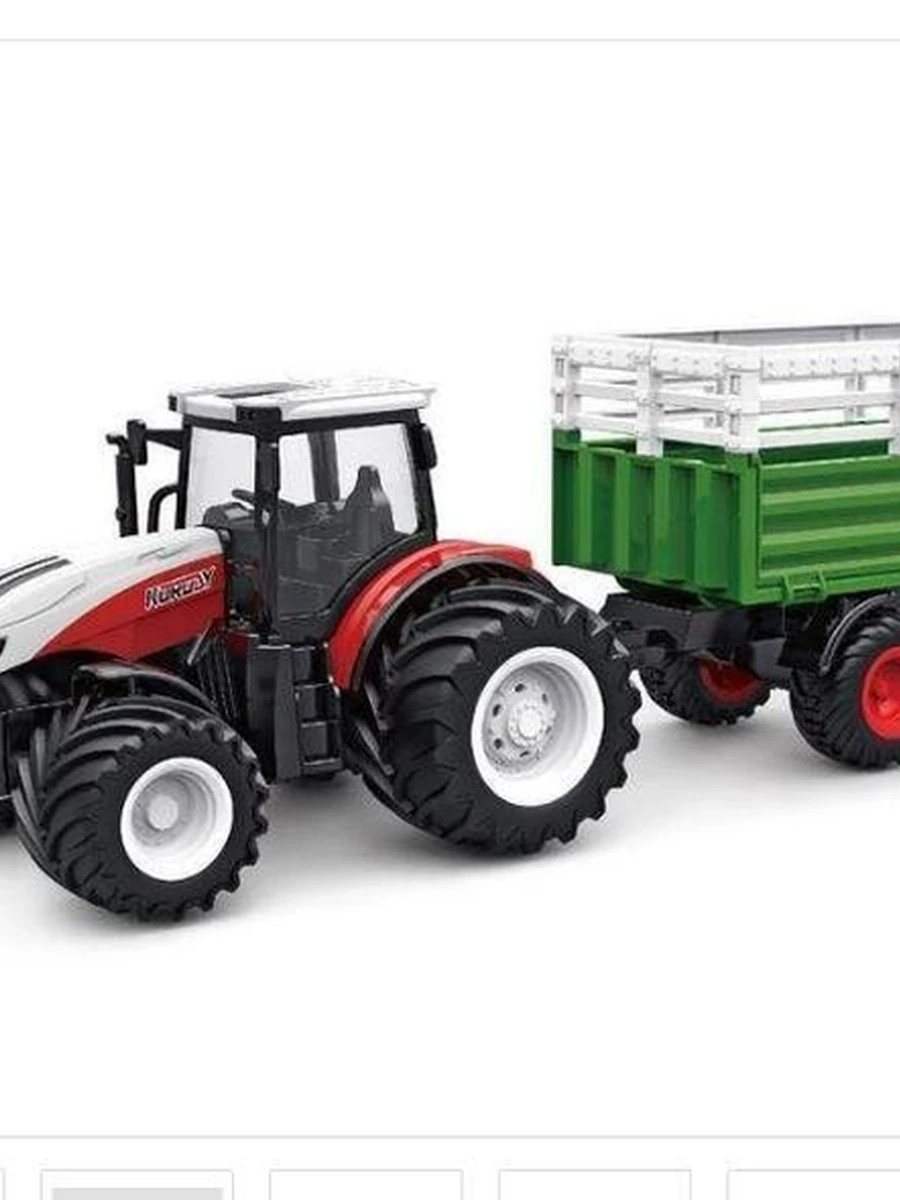Р/У фермерский трактор Korody с прицепом для скота, широкие колеса 1/24 2.4G 6CH RTR