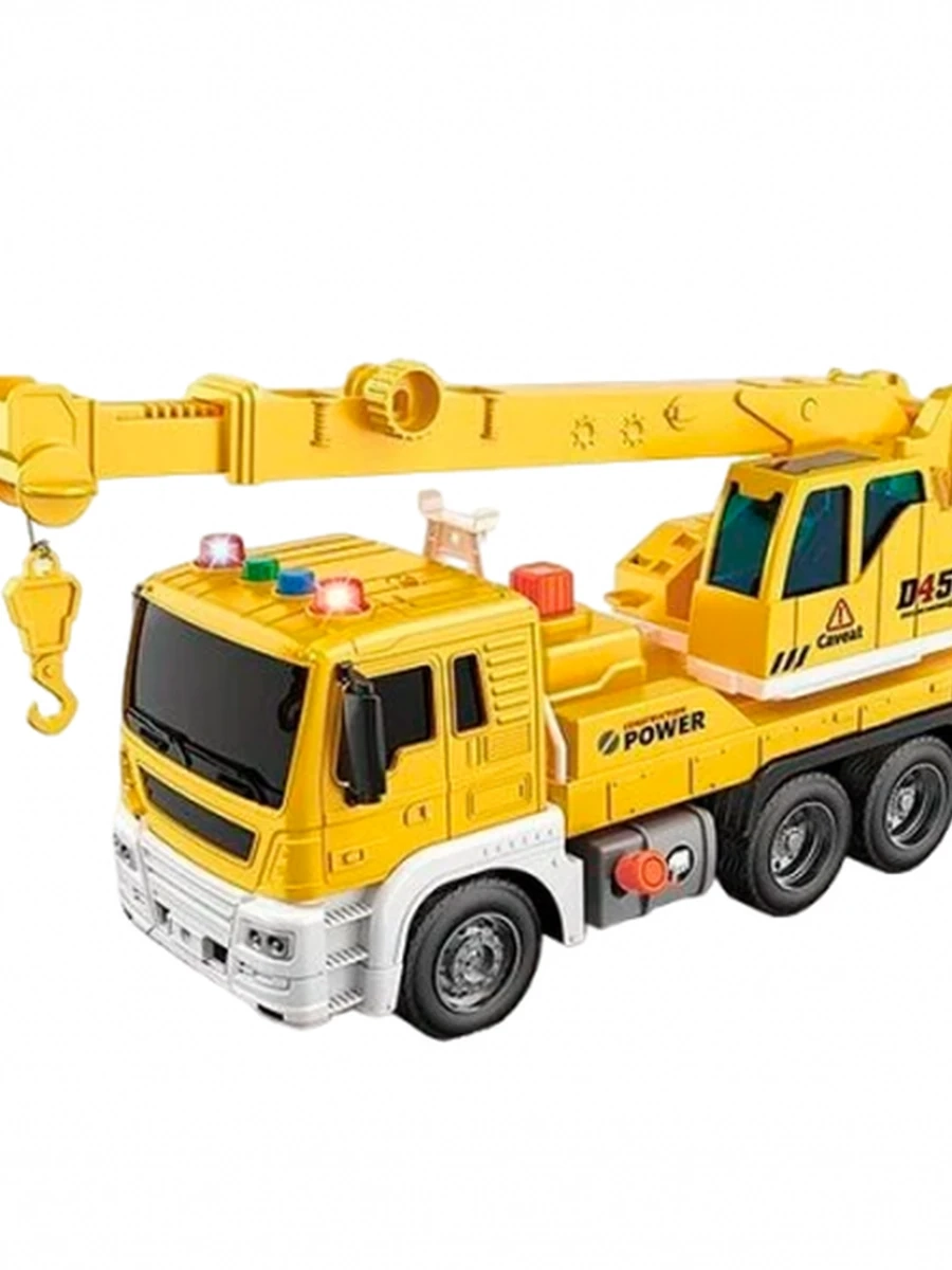 Машинка Автокран с воздушной помпой Желтый
