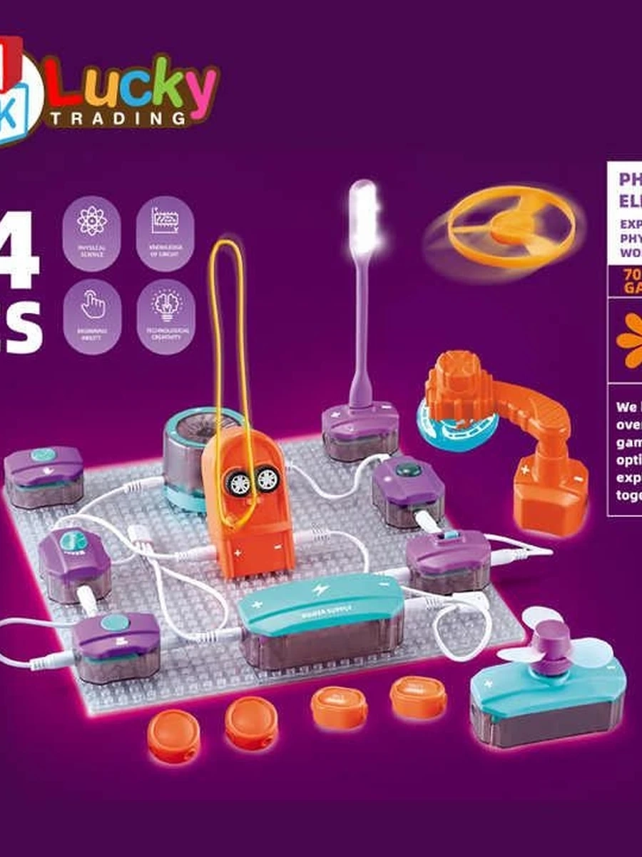 Развивающие игрушки, научный набор, строительные блоки, электрические науки, детские развивающие игрушки-столбы