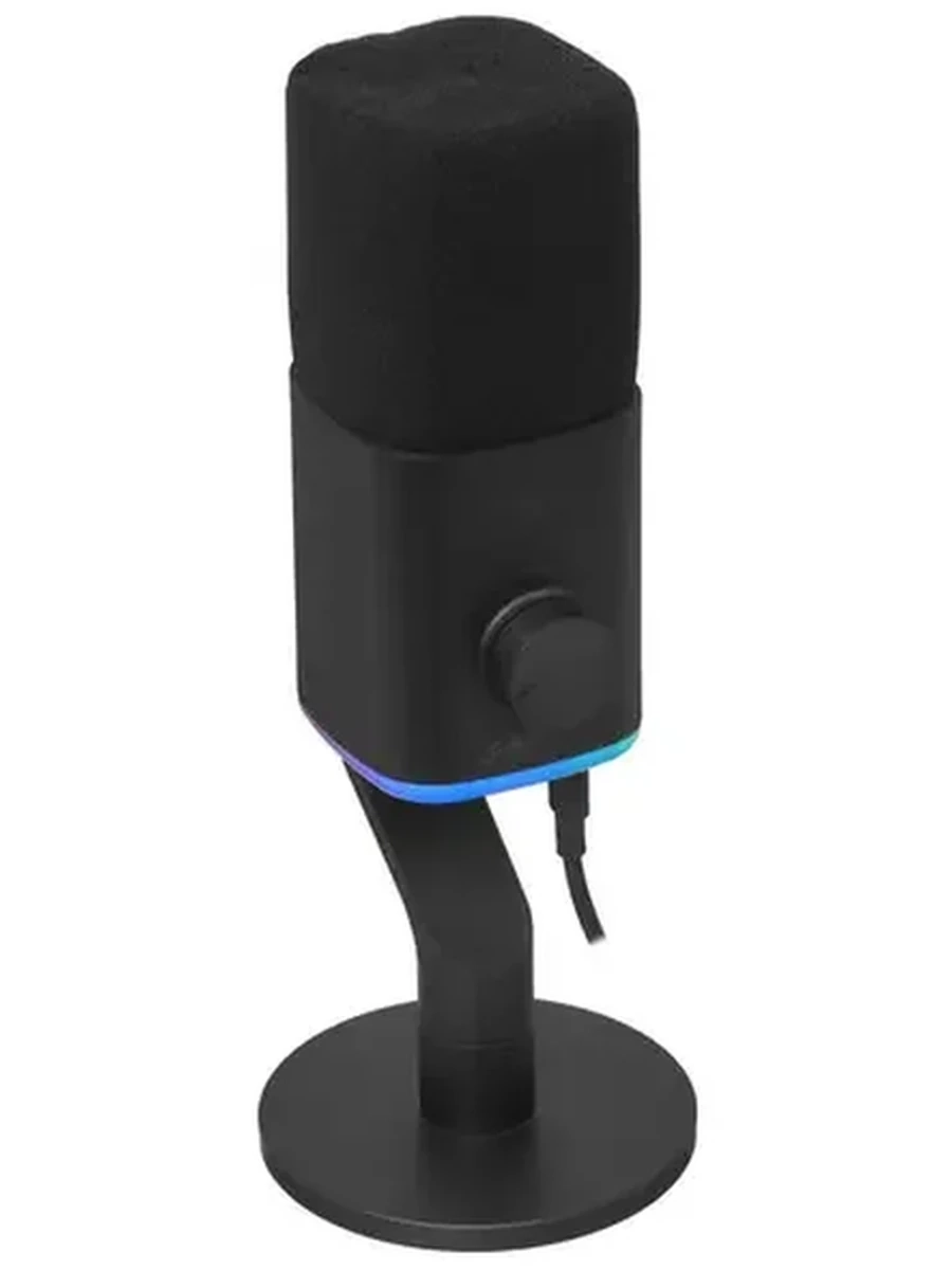 Микрофон Ardor Gaming Vox [настольный, студийный, динамический, суперкардиоидный, RGB, USB Type-C \ XLR, Черный]