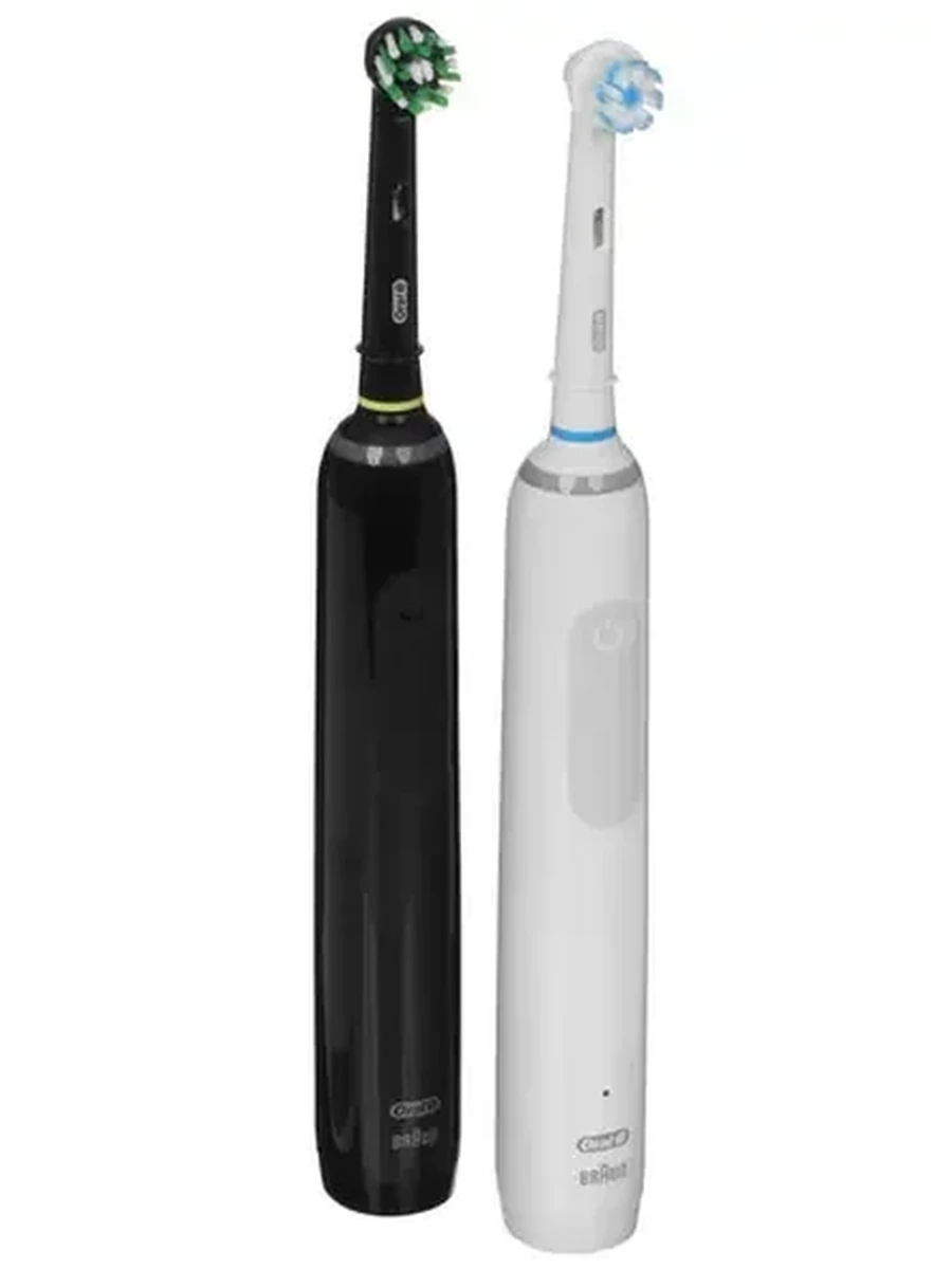 Набор зубных щеток Braun Oral-B Pro 3/D505.523.3H Black+White [режимов-3, насадок-2, подставка, аккумулятор]