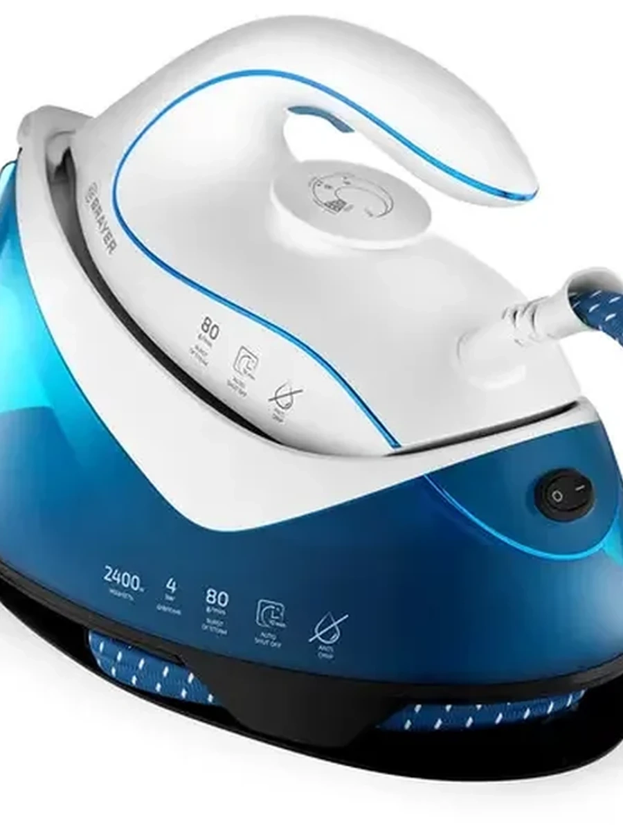 Парогенератор BRAYER BR4150 [2400 Вт, подошва: керамика, пар: 80 г/мин, 4 Бар, 1800 мл, AutoOff, 1.8 м]