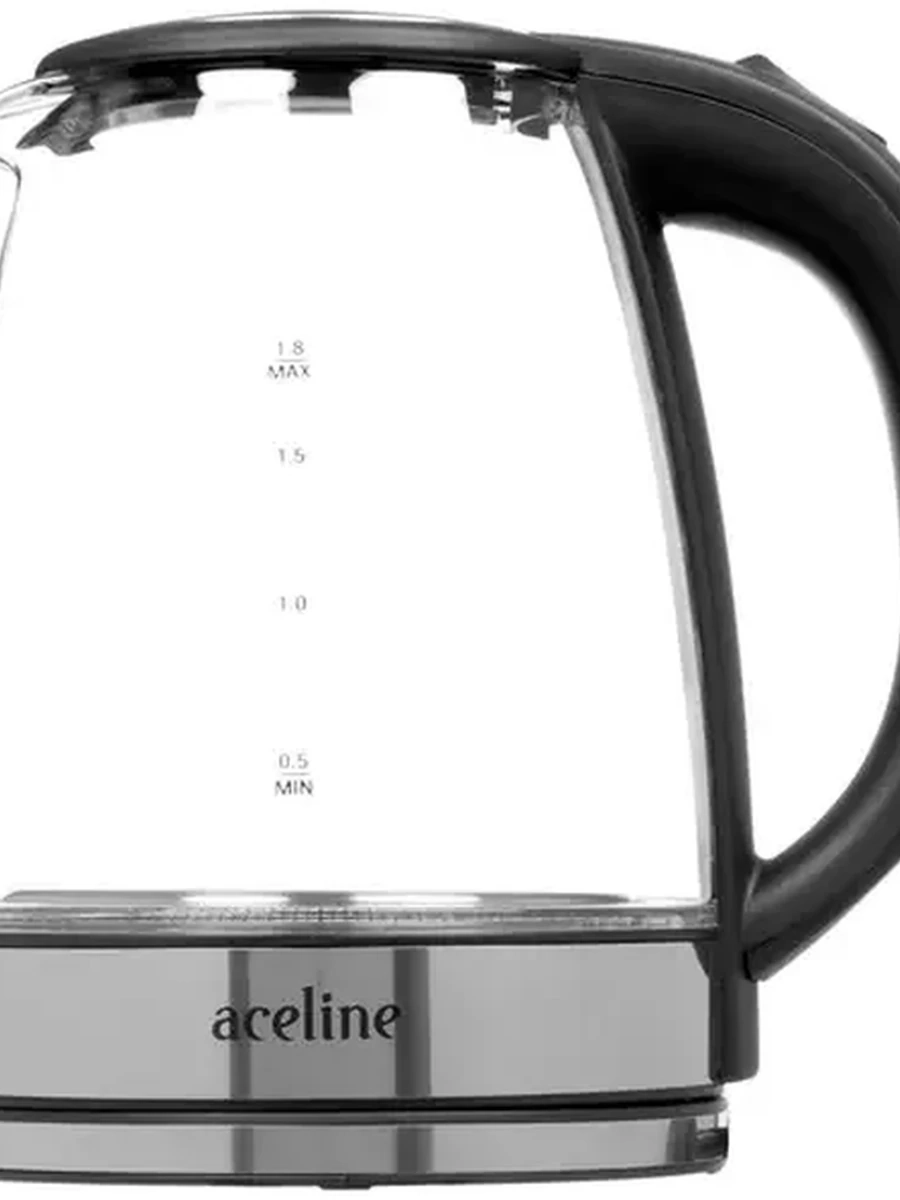 Электрочайник Aceline GD1800 [Стекло, 1.8 л, подсветка] Черный