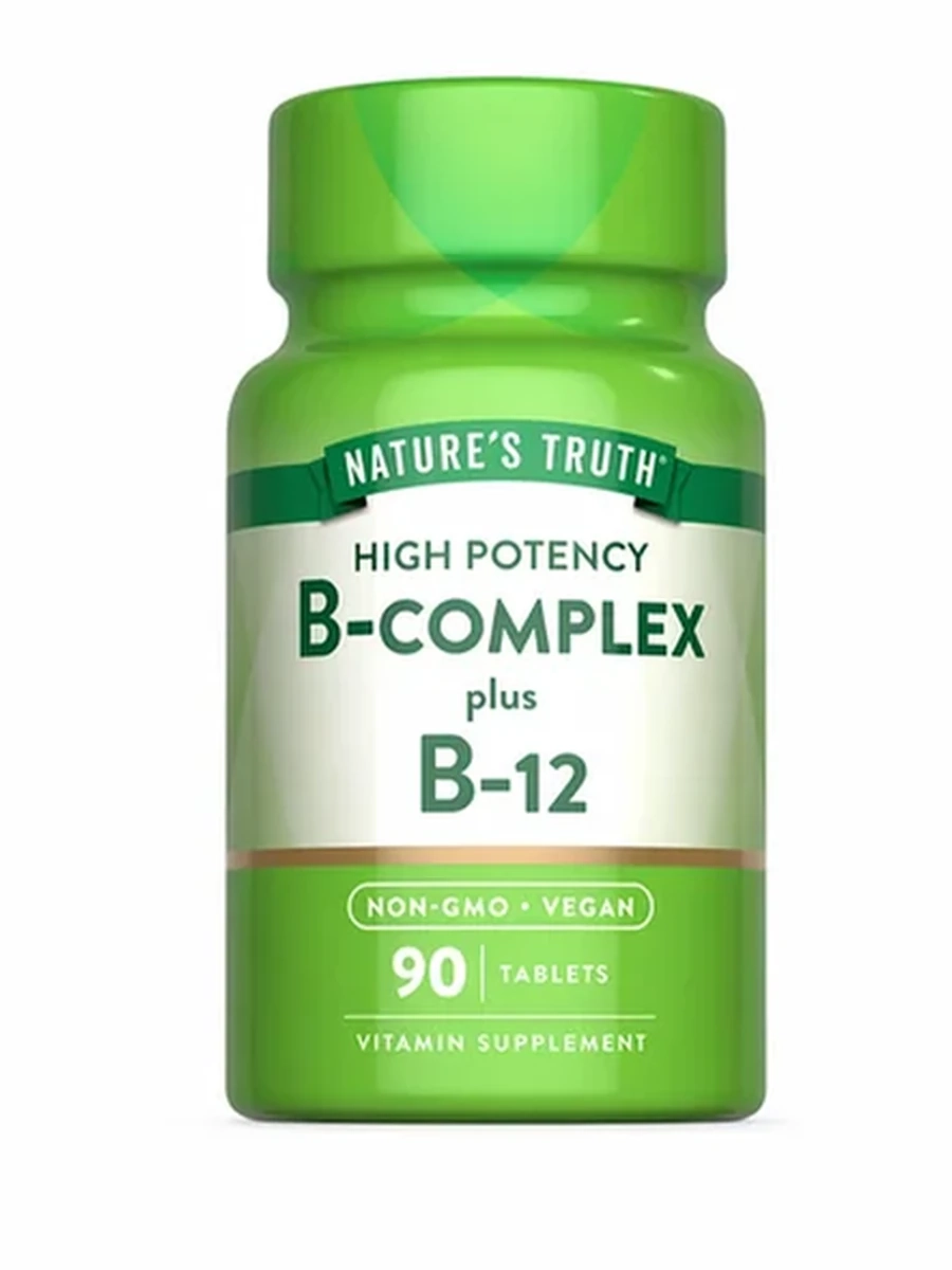 Витамины группы B + B12 Nature’s Truth 90 табл.