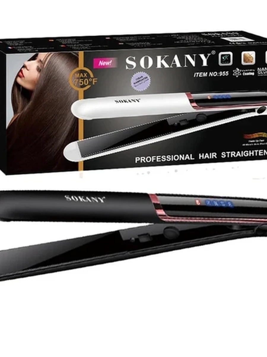 Утюжок для волос Sokany SK-955 керамический стайлер для выравнивания волос