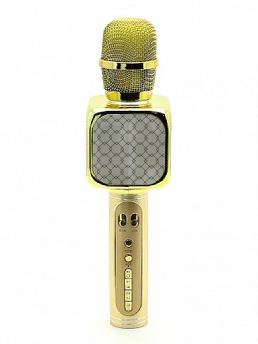 Беспроводной микрофон для караоке Bluetooth Karaoke YS-69 Gold с динамиками