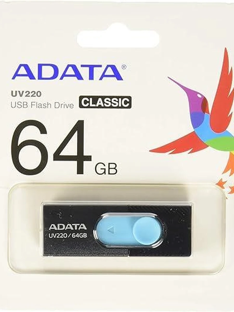 PEN DRIVE 64GB USB 2.0 A-DATA UV220 BLACK/BLUE