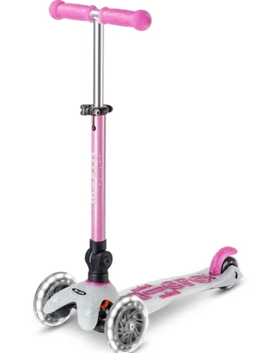 Micro Самокат Mini Deluxe Foldable Orion Glow LED Pink