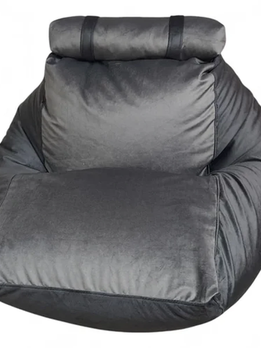 Бинбэг пуфик "Добрый Жук" Гигантус серый однотонн