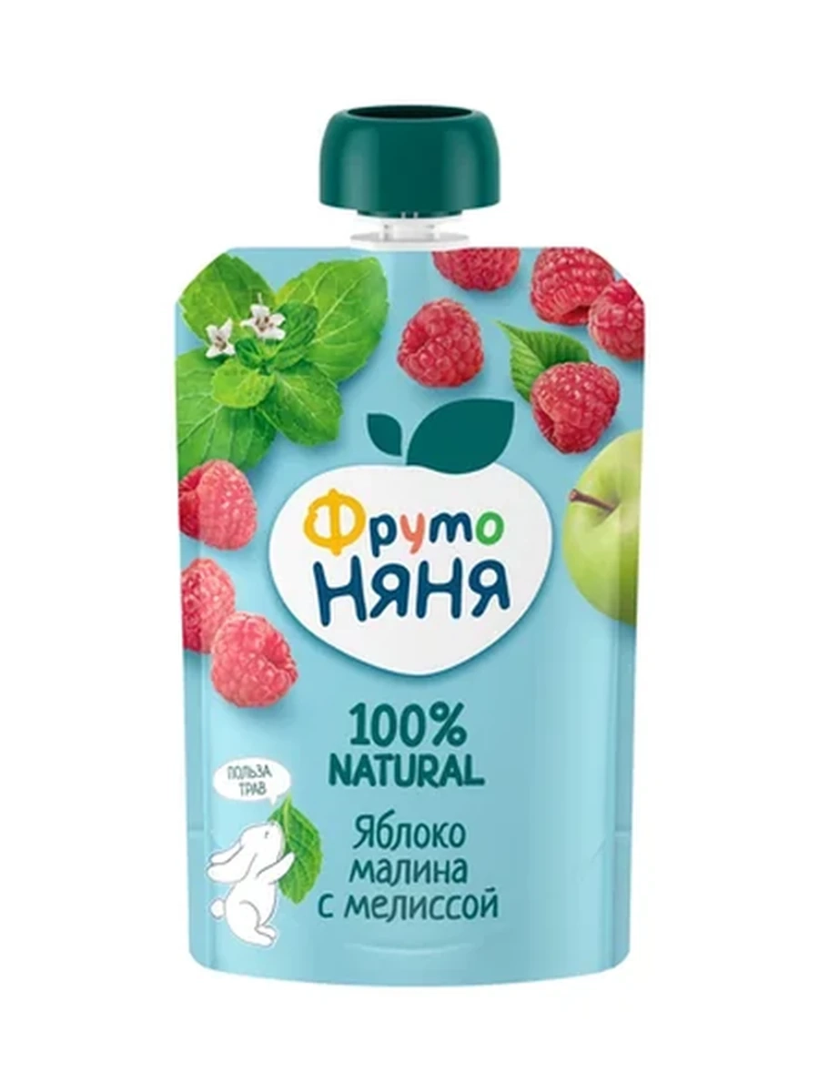 Фруто няня Яблоко Мелисса Малина 90 гр