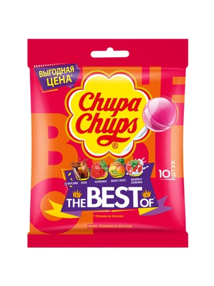 КАРАМЕЛЬ CHUPA CHUPS THE BEST OF 120ГР