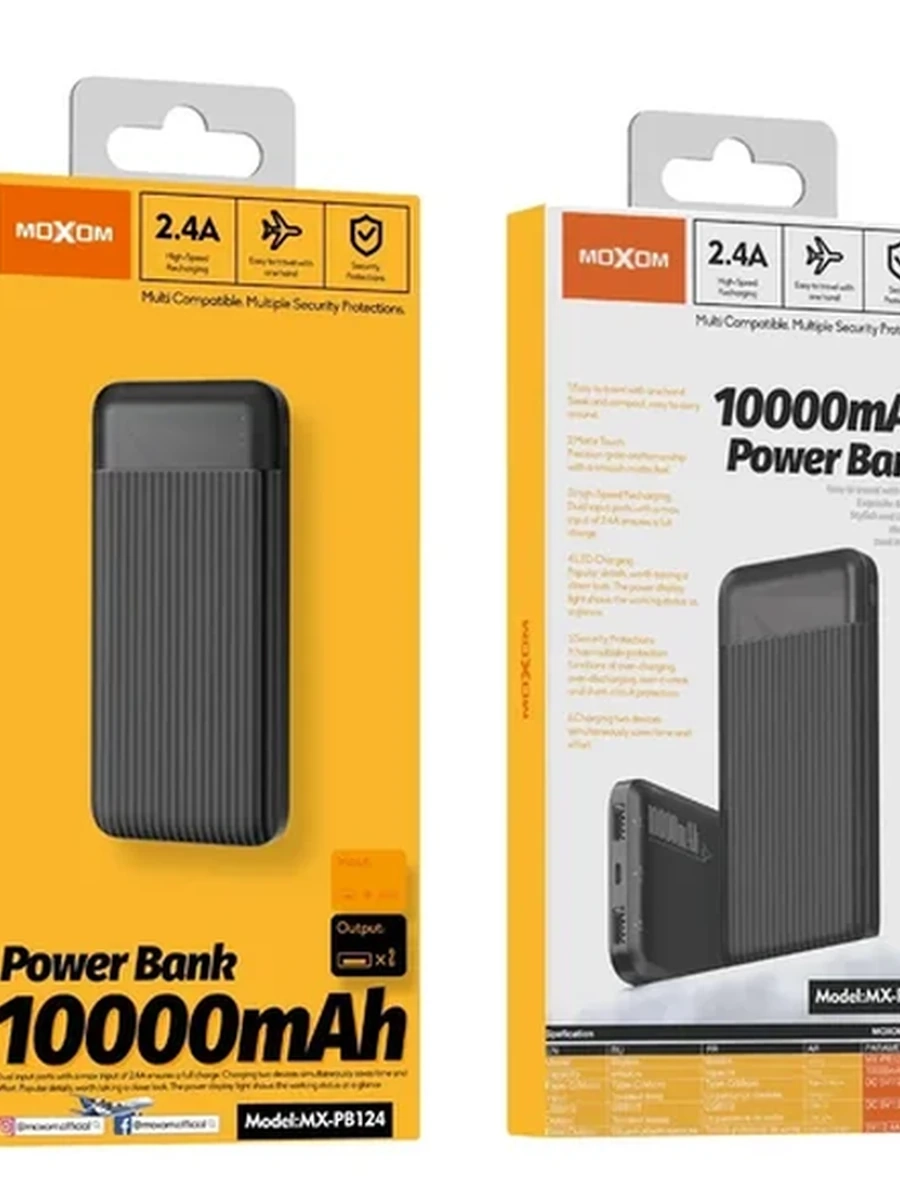 Power Bank 10000 mAh MOXOM (MX-PB-124)