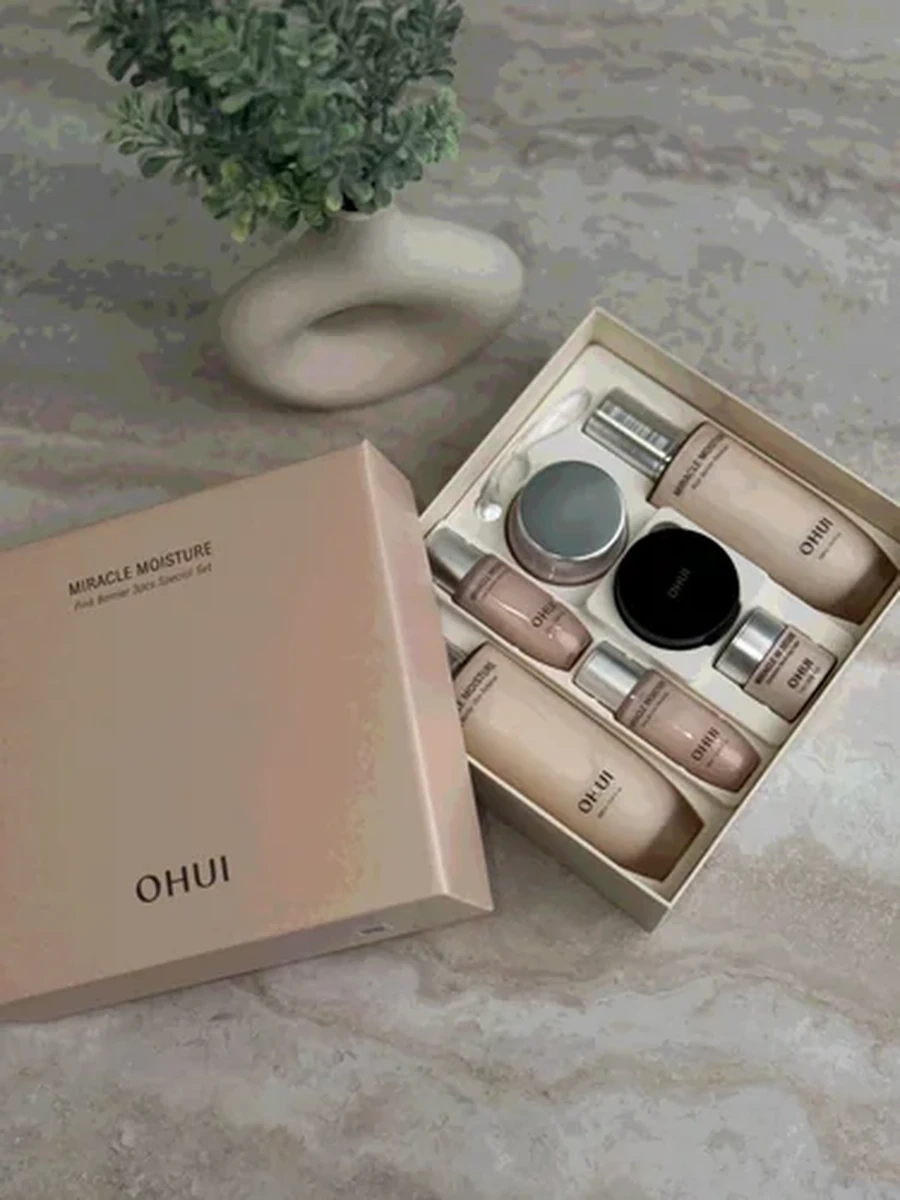 O Hui Miracle Moisture Pink Barrier 3pcs Special Set - увлажняющий набор с керамидами