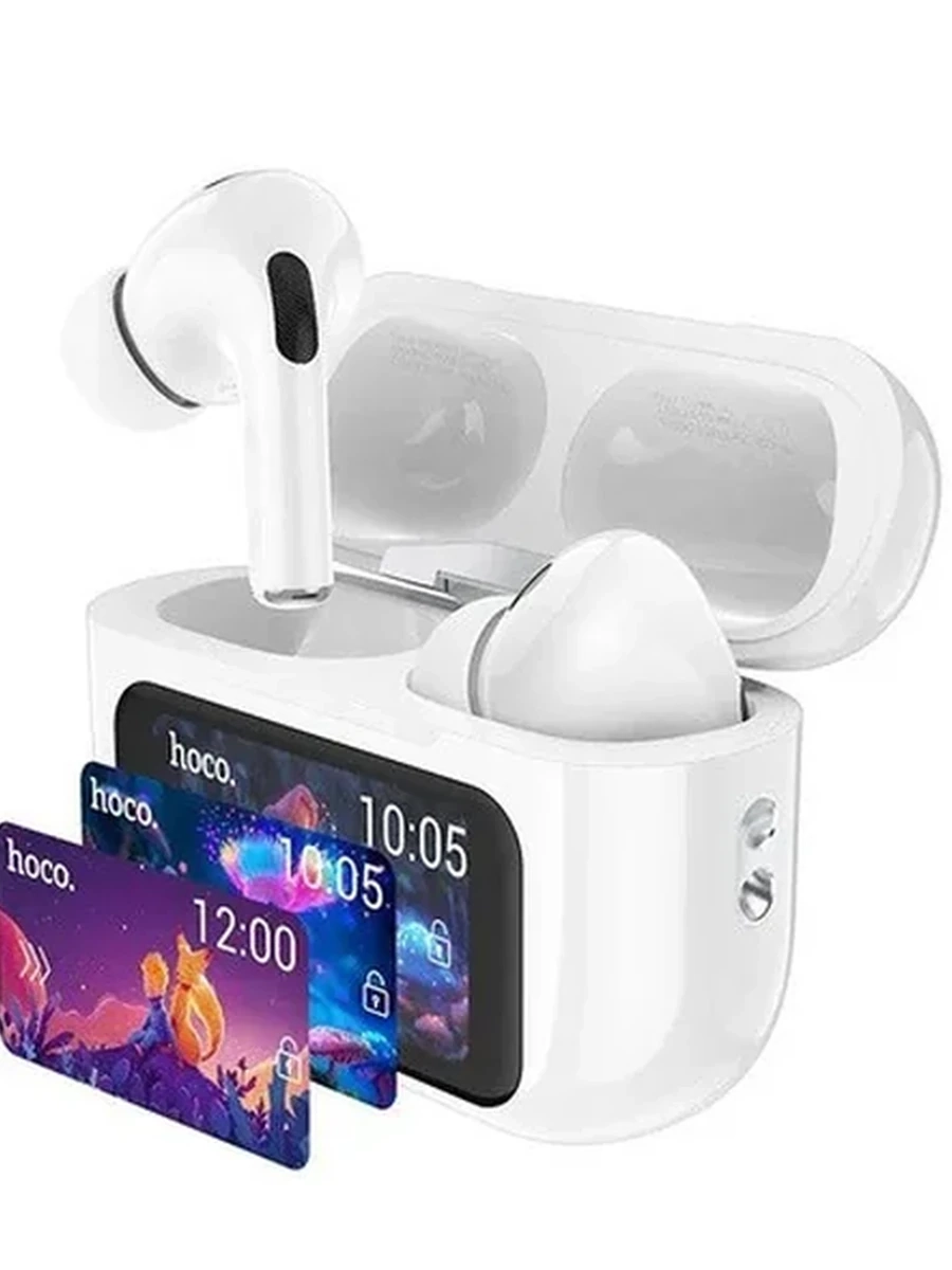 Беспроводные наушники Bluetooth Hoco EW72  TWS, с дисплеем, вакуумные Белый
