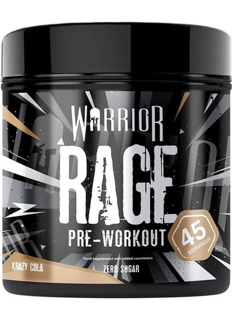 Предтреник. Памп. Азот.  Rage, Warrior, 45порц, 395гр, .