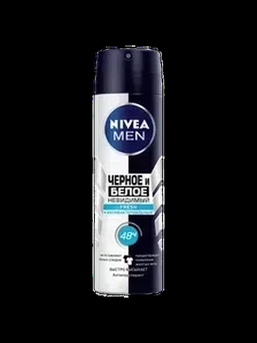 Nivea fresh чер/бел муж спрей 150мл