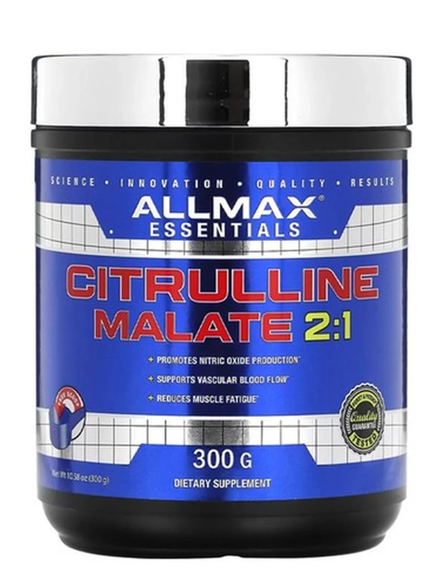 Цитрулин. Citrulline malate. 2:1, All max, 300гр