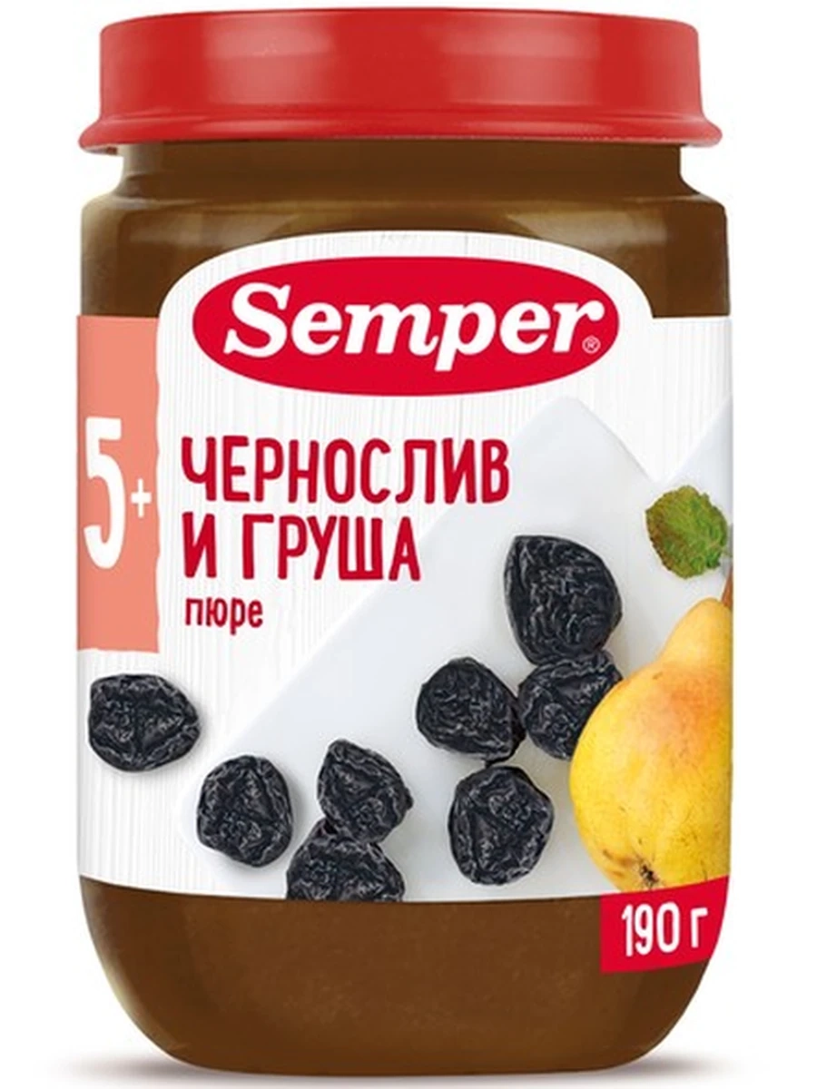 Semper пюре "Чернослив и Груша" (190грх12)