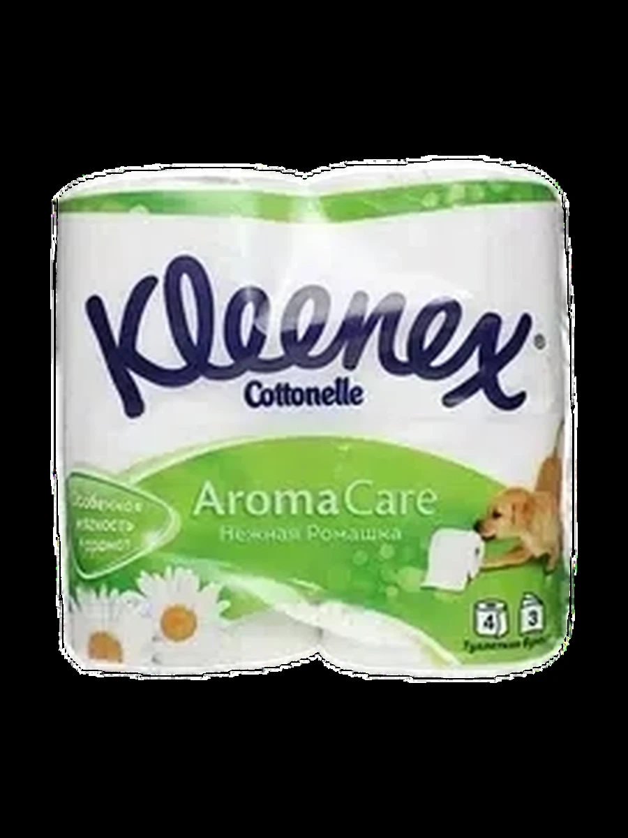 БУМАГА ТУАЛЕТНАЯ KLEENEX НЕЖНАЯ РОМАШКА 3СЛ 4ШТ
