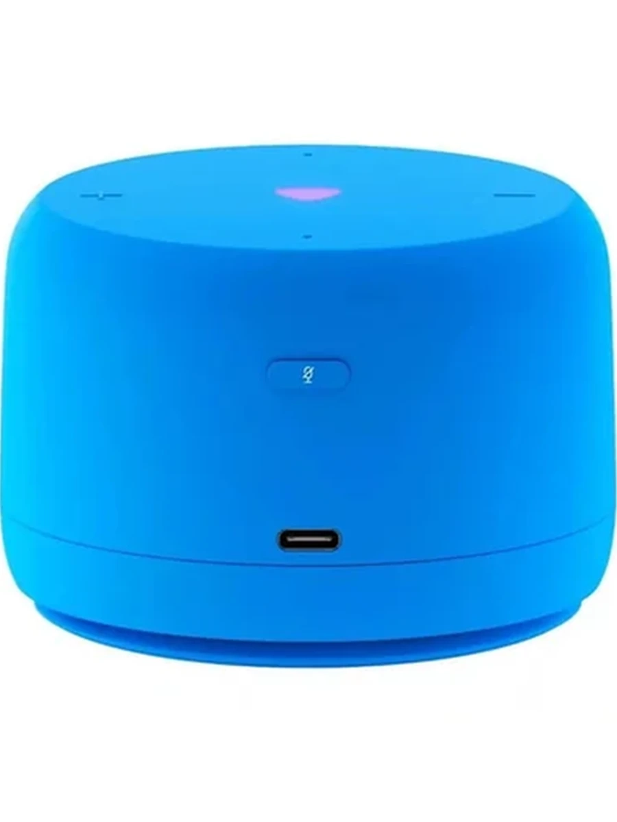 УмнаяколонкаЯндексYNDX-00028BLU,ЯндексСтанцияЛайт2сАлисойбезчасов,6Вт,2 микрофона, 120-16 000 Гц, Wi-Fi (2,4–5 ГГц), Bluetooth 5.0, Синий