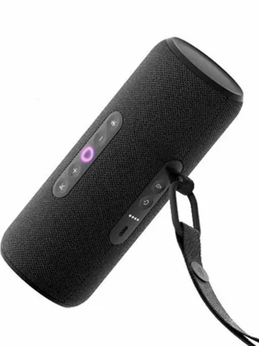 Портативная умная колонка Яндекс YNDX-00030BLK, Яндекс Станция Стрит с Алисой, 30 Вт, 3 микрофона, 80 - 20 000 Гц, Wi-Fi (2,4–5 ГГц), Bluetooth 5.0, Черный