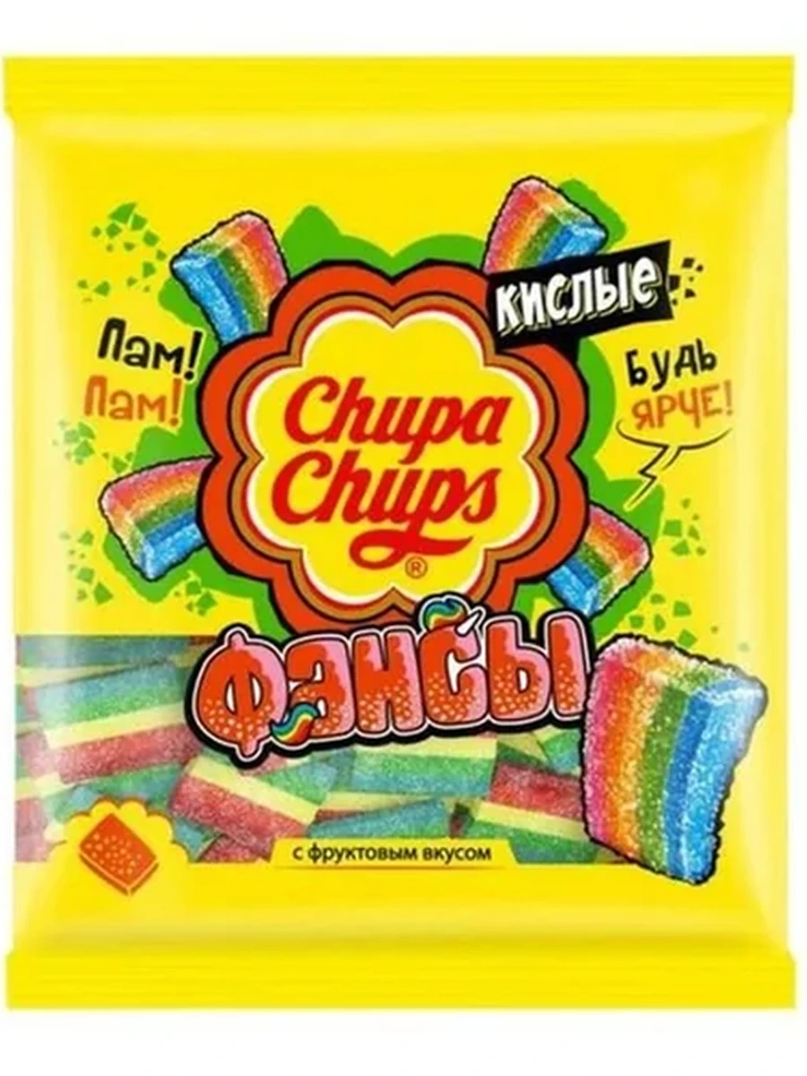 МАРМЕЛАД ЖЕВАТЕЛЬНЫЙ CHUPA CHUPS КИСЛЫЕ ФАНСЫ 150ГР