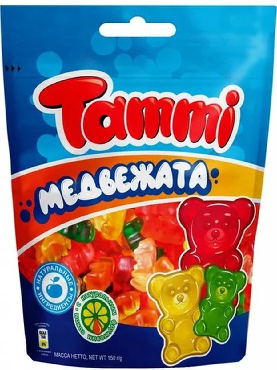 МАРМЕЛАД ЖЕВАТЕЛЬНЫЙ TAMMI В ФОРМЕ МЕДВЕЖАТА МАТОВЫЕ 150ГР