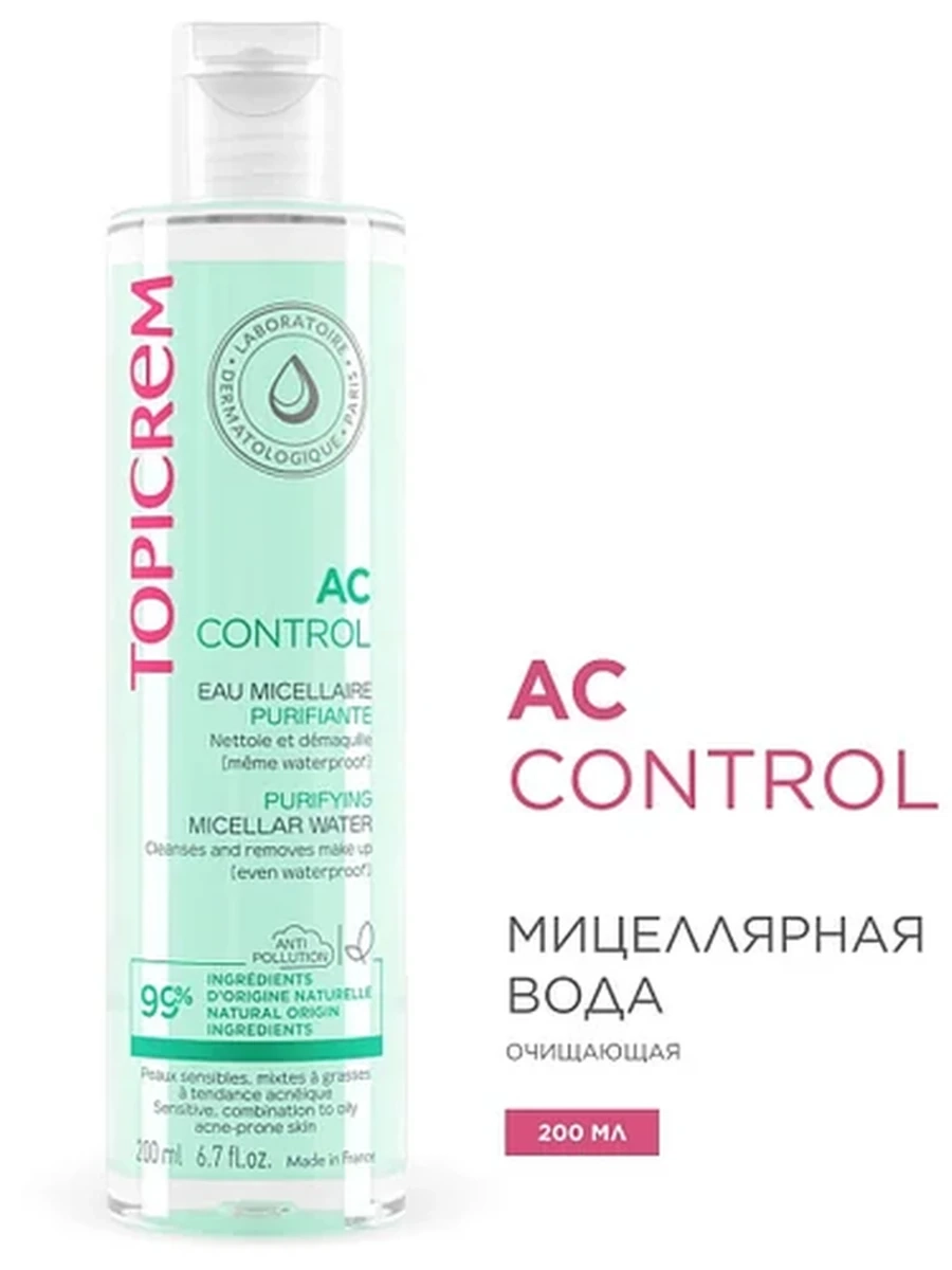 Topicrem AC Control Очищающая мицеллярная вода 200мл