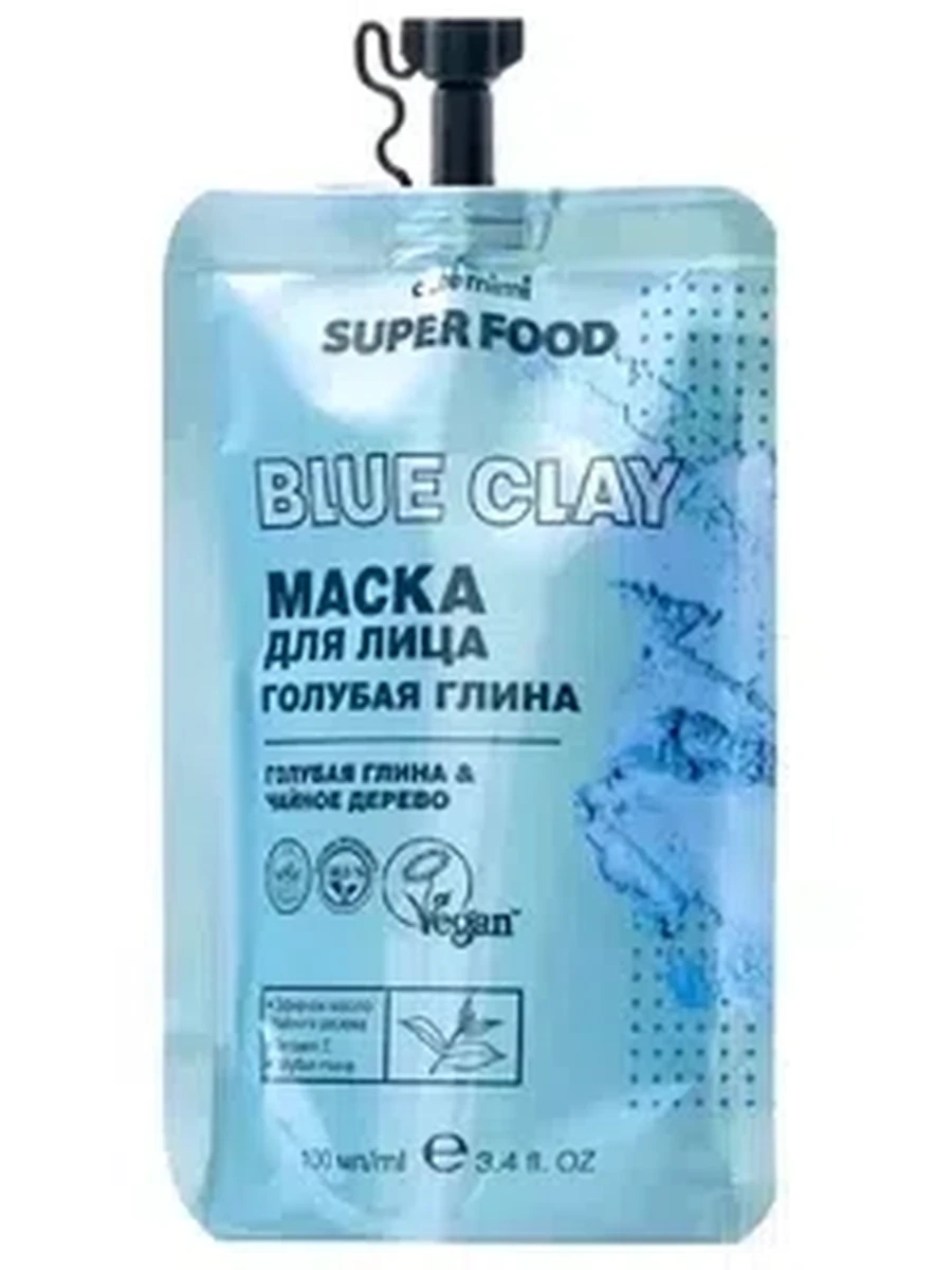 Маска д/лица Ecolatier голубая глина 100мл