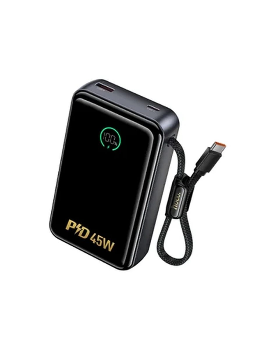Power Bank HOCO Q54 Shine PD45W power bank with cable(20000mAh) metal gray