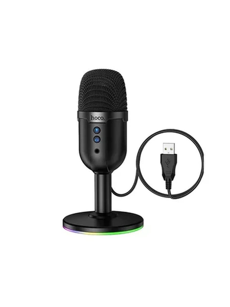 Настольный USB-микрофон  HOCO  L25 Bright black