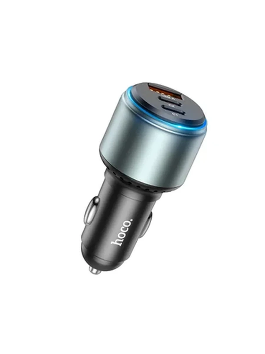 Авто Адаптер HOCO NZ9 Galloper 95W three-port(2C1A) car charger (black)